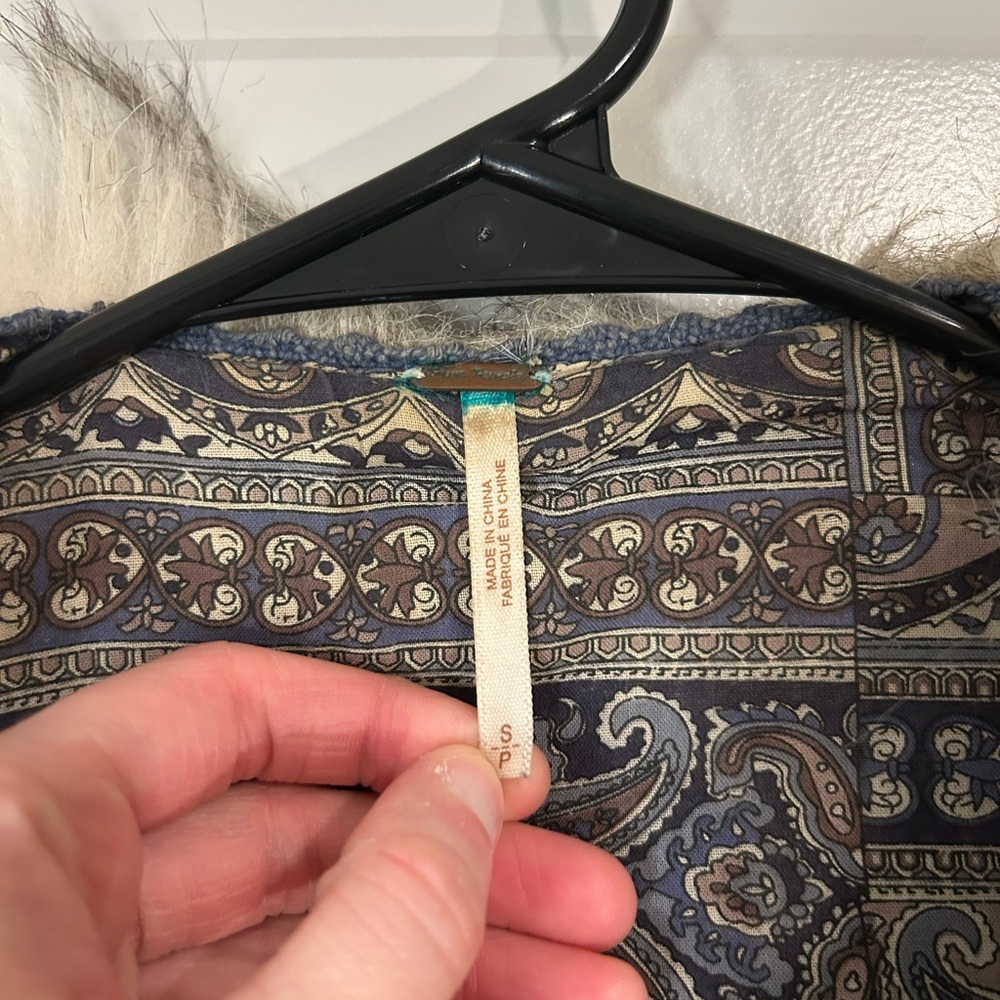 Free People Call of the Wild Faux Fur Vest in Brown and Cream- reversible - Picture 2 of 3